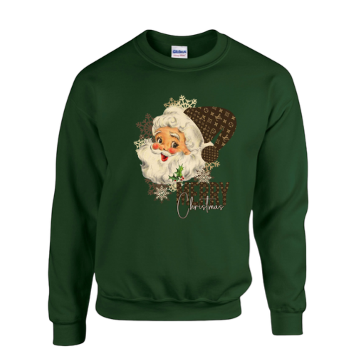 LV Santa Merry Christmas Crewneck